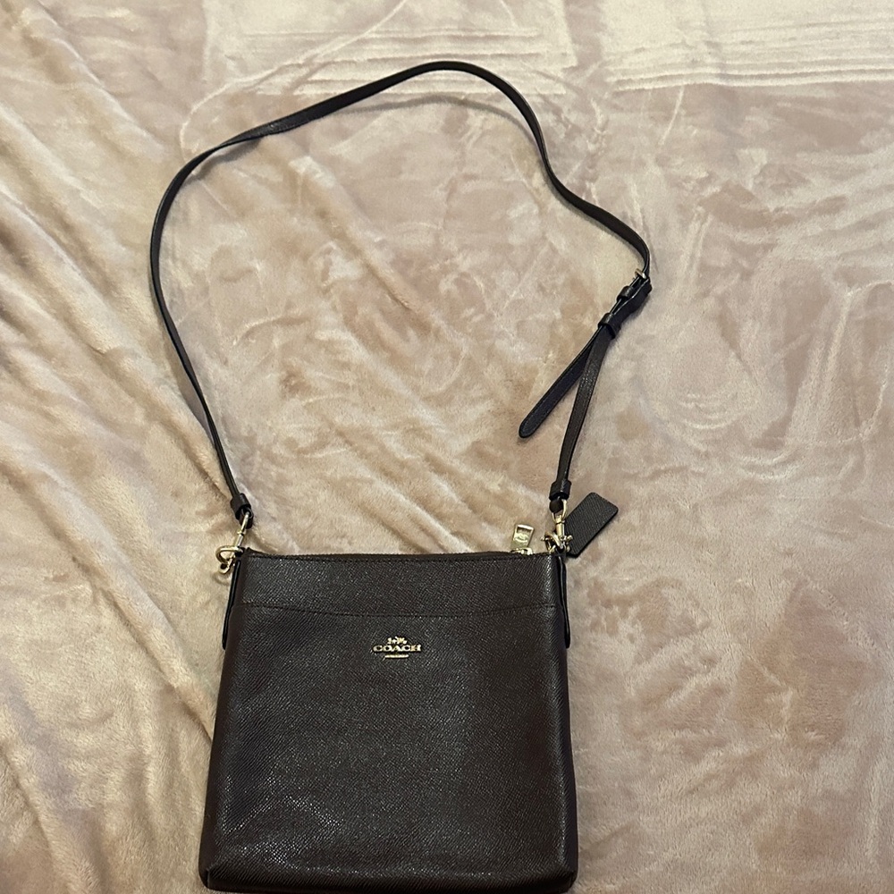 Coach Dark Brown Leather Shoulder Bag